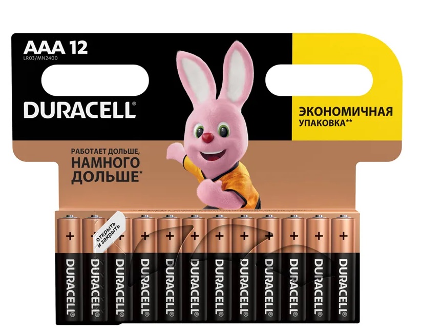 батарейка duracell AAA 12