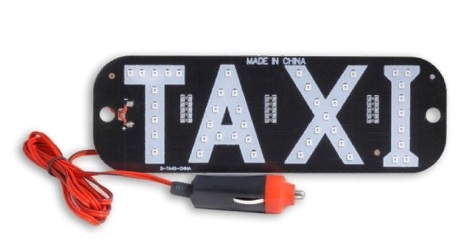 знак такси светодиодая удлиненная