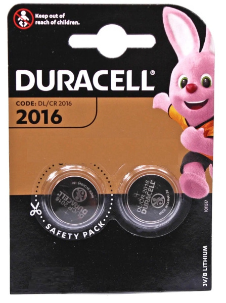 батарейка duracell 2016