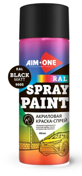 эмаль aim-one черная матовая