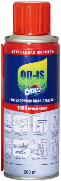 смазка-спрей ODIS De-Rust and Lubricanting, OD-IS+MoS2, 200мл